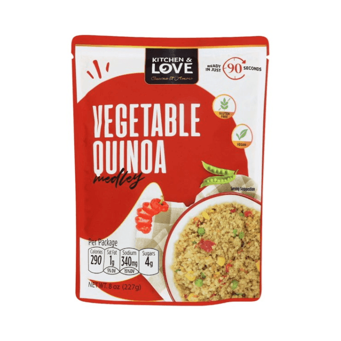 Kitchen & Love Ready to Heat Vegetable Quinoa Medley, 8 oz Pasta & Dry Goods Kitchen & Love