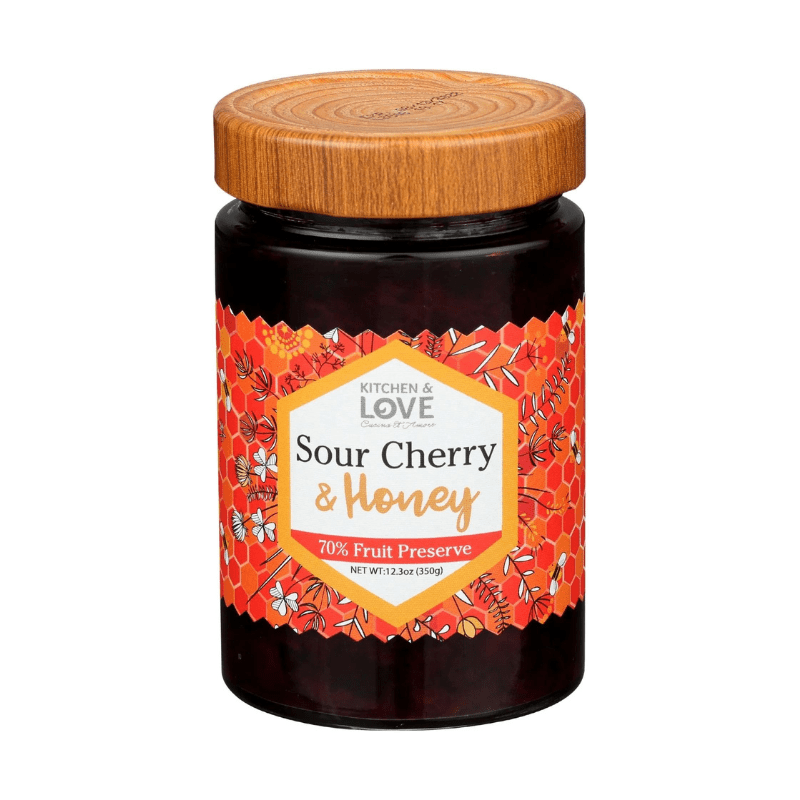 Kitchen & Love Sour Cherry & Honey Preserve, 12.3 oz Pantry Kitchen & Love