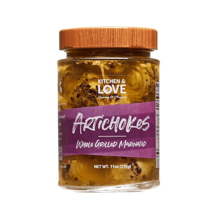Kitchen & Love Whole Grilled Marinated Artichokes, 11 oz Fruits & Veggies Kitchen & Love