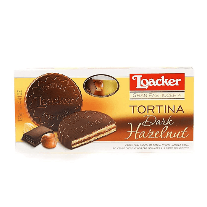 Loacker Dark Chocolate Covered Tortina, 4.41 oz Sweets & Snacks Loacker