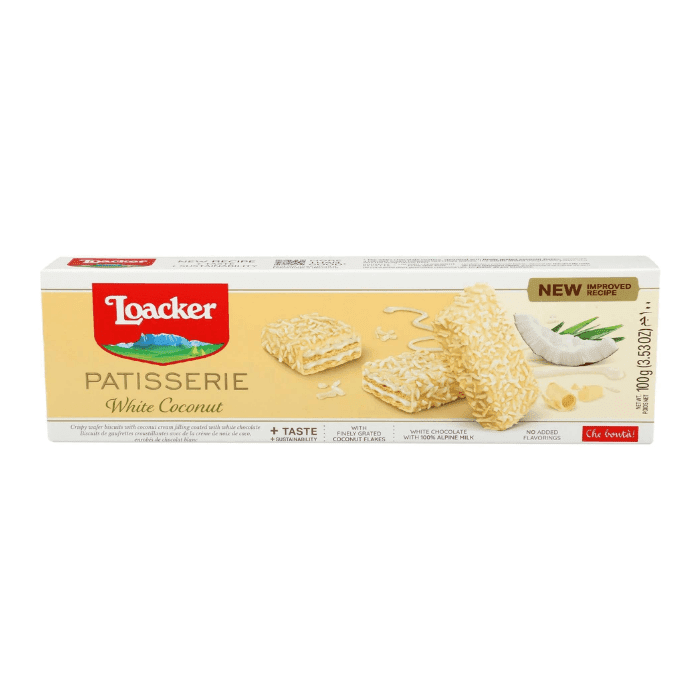 Loacker Patisserie White Coconut Wafers, 3.53 oz Sweets & Snacks Loacker