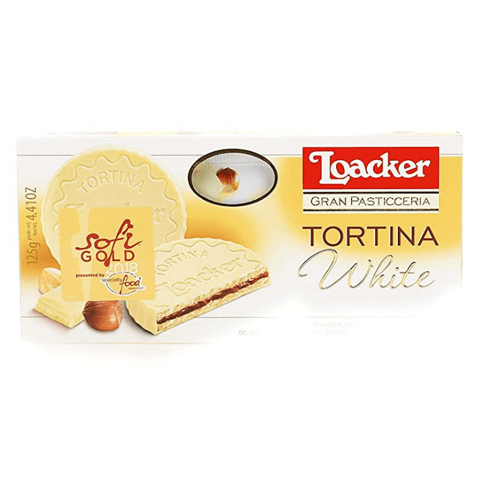 Loacker White Chocolate Covered Tortina, 4.41 oz Sweets & Snacks Loacker