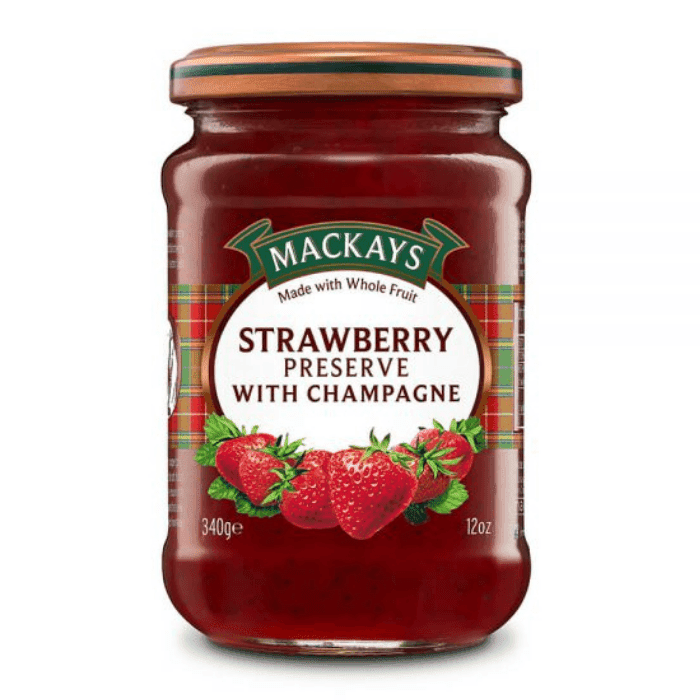 Mackays Strawberry Preserve with Champagne, 12 oz Pantry Mackays