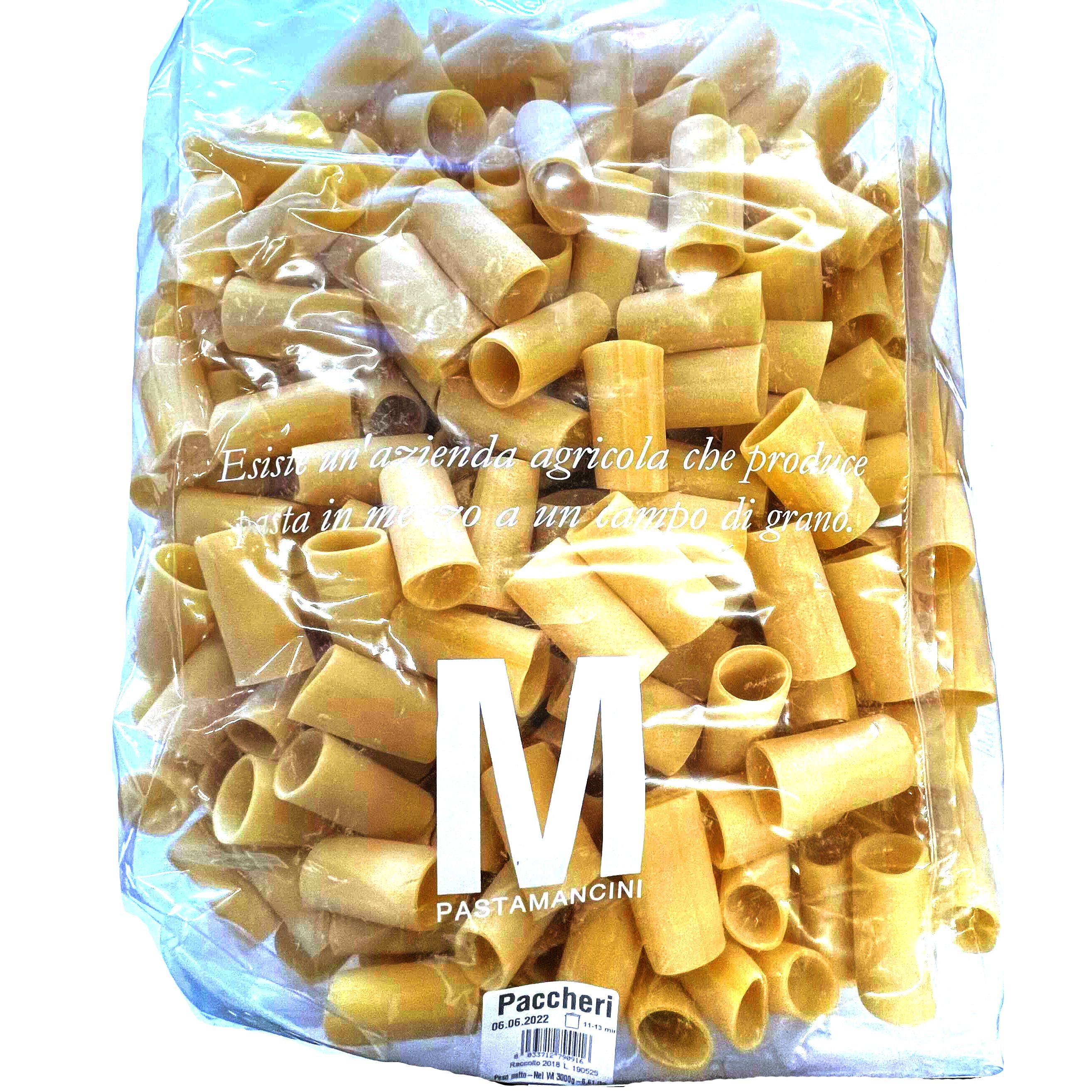 Mancini Paccheri Lisci Pasta Bulk Size, 6.6 lbs. (3 kg) Pasta & Dry Goods Mancini