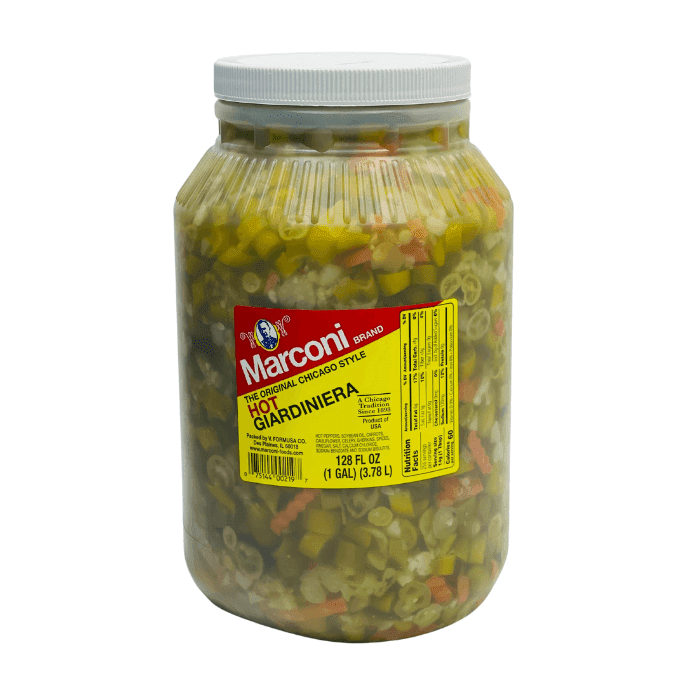 Marconi Hot Giardiniera, 1 Gallon Fruits & Veggies Marconi