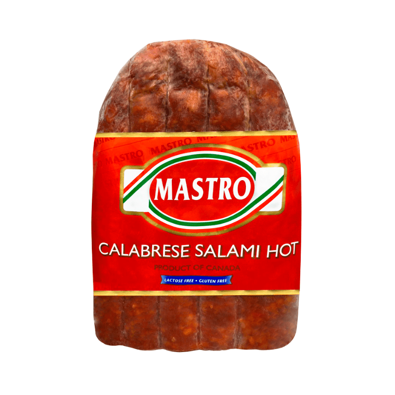 Mastro Calabrese Hot Sopressata Flat Salami Halves, 3 lb. Meats Mastro