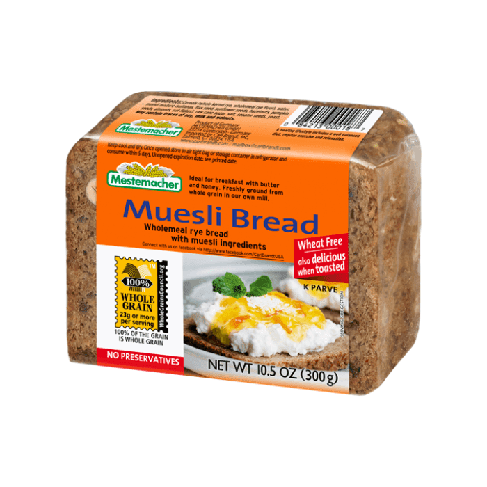 Mestemacher Muesli Bread, 10.5 oz Pasta & Dry Goods Mestemacher