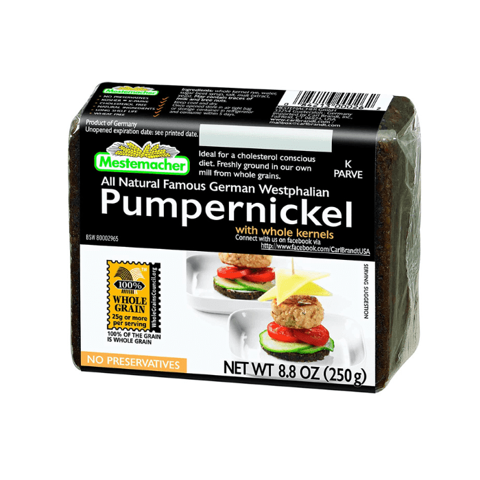 Mestemacher Westphalian Pumpernickel Bread, 8.8 oz Pasta & Dry Goods Mestemacher