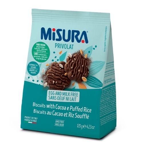 Misura Privolat Cocoa and Puffed Rice Biscuits, 4.2 oz Sweets & Snacks Misura