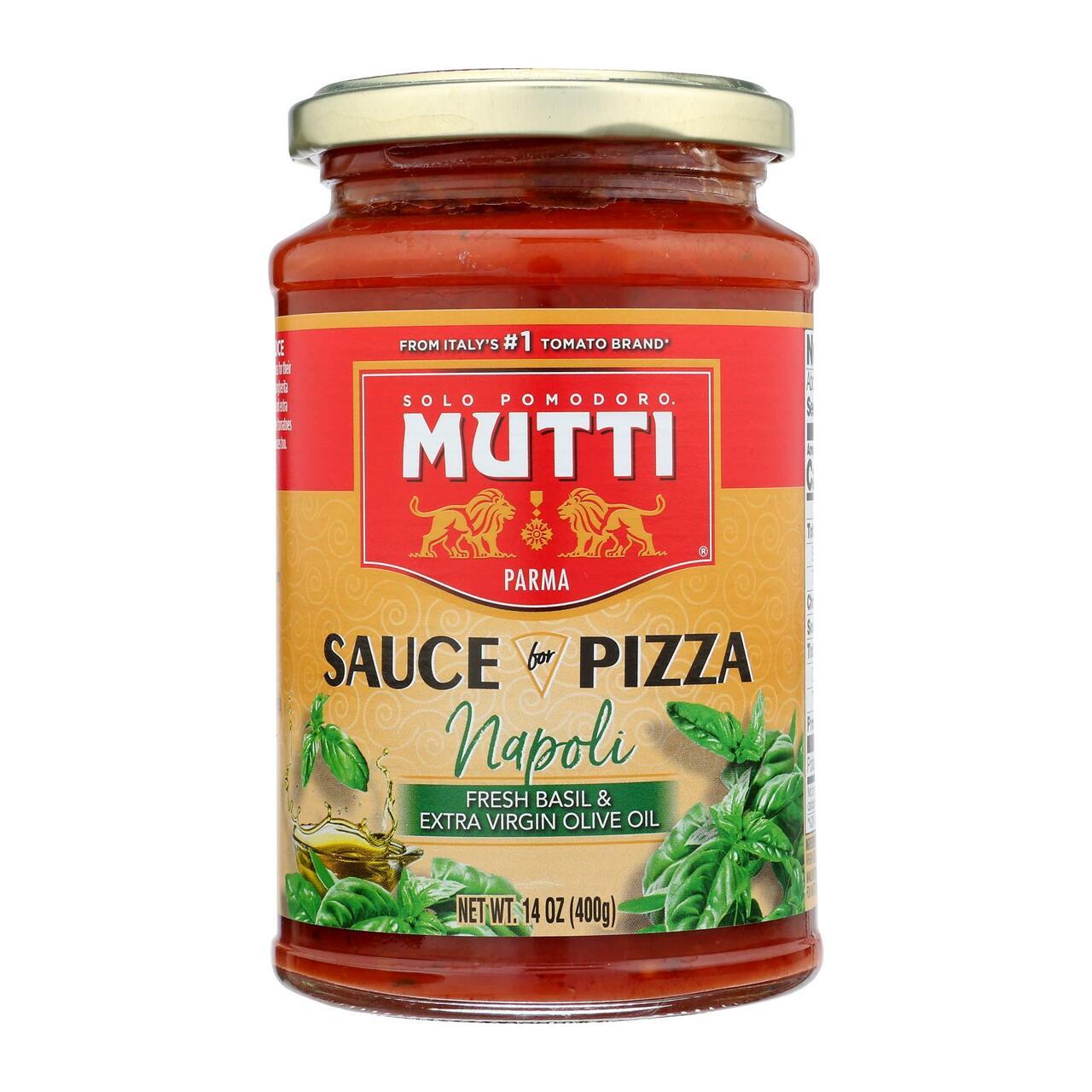 Mutti Napoli Fresh Basil and Extra Virgin Olive Oil Pizza Sauce, 14 oz Sauces & Condiments Mutti
