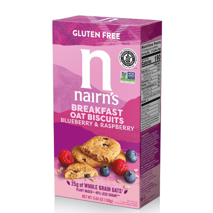 Nairn’s Gluten Free Blueberry & Raspberry Breakfast Biscuits, 5.6 oz Sweets & Snacks Nairn's
