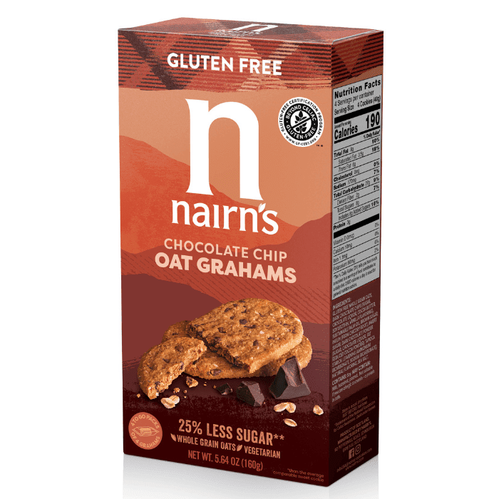 Nairn’s Gluten Free Chocolate Chip Oat Graham Crackers, 5.6 oz Sweets & Snacks Nairn's