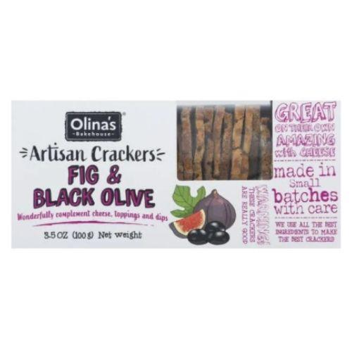 Olina's Bakehouse Fig & Olive Artisan Cracker, 3.5 oz Sweets & Snacks Olina's Bakehouse