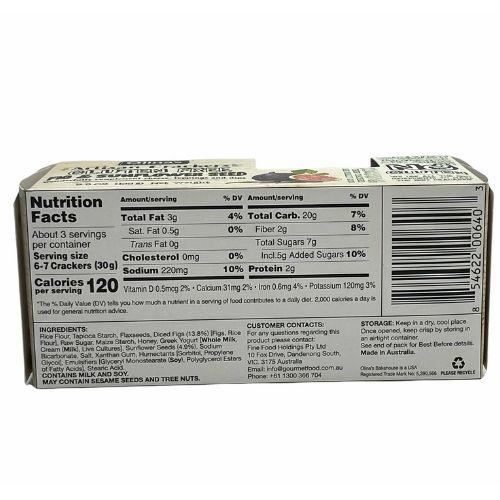 Olina's Bakehouse Gluten Free Fig & Sunflower Artisan Cracker, 3.5 oz Sweets & Snacks Olina's Bakehouse