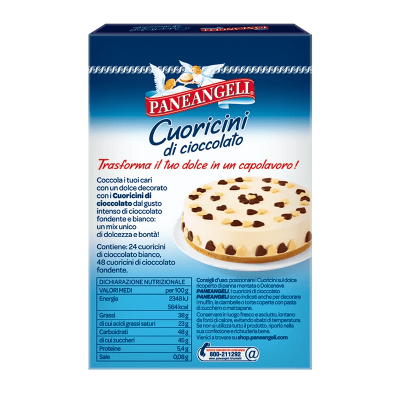 Paneangeli White and Dark Chocolate Hearts Pantry Paneangeli