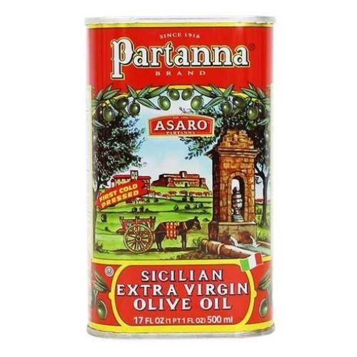 Partanna Extra Virgin Olive Oil Tin, 500ml Oil & Vinegar Partanna
