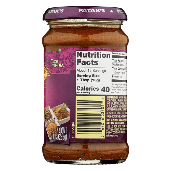Patak's Mild Curry Paste, 10 oz Sauces & Condiments Patak's