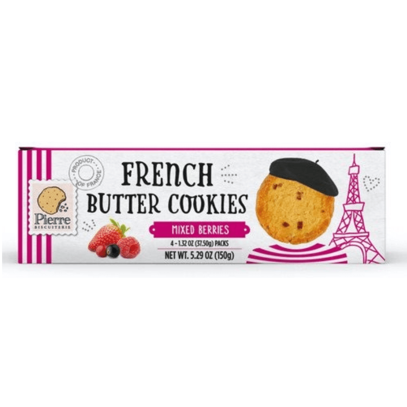 Pierre Biscuiterie Mixed Berries French Pure Butter Cookies, 5.29 oz Sweets & Snacks Pierre Biscuiterie