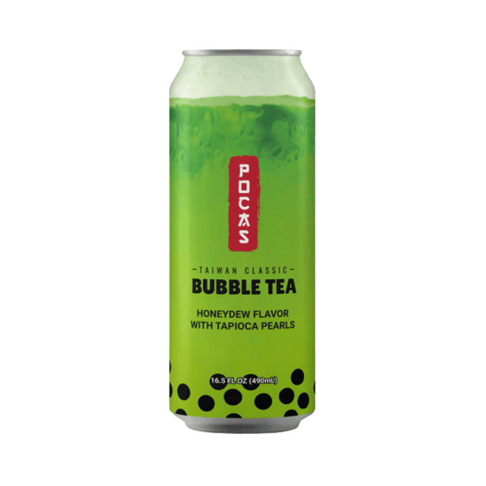Pocas Honeydew Bubble Tea, 16.5 oz Coffee & Beverages Pocas