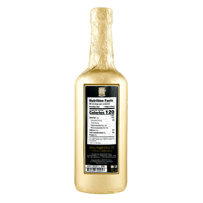 Raineri Gold Unfiltered Extra Virgin Olive Oil, 33.8 oz | 1 Liter Oil & Vinegar Raineri