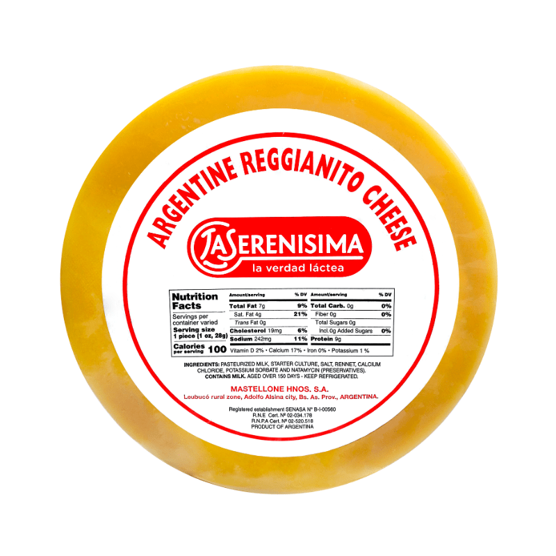 Reggianito Cheese Wheel, 14 lb. Cheese La Serenisima