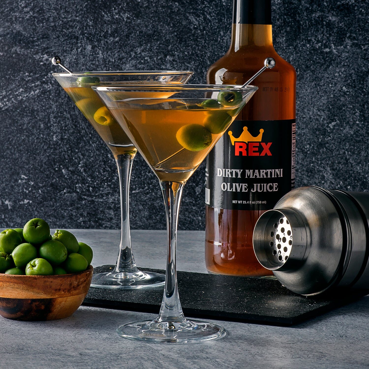 Rex Dirty Martini Olive Juice, 25.4 oz Coffee & Beverages Rex