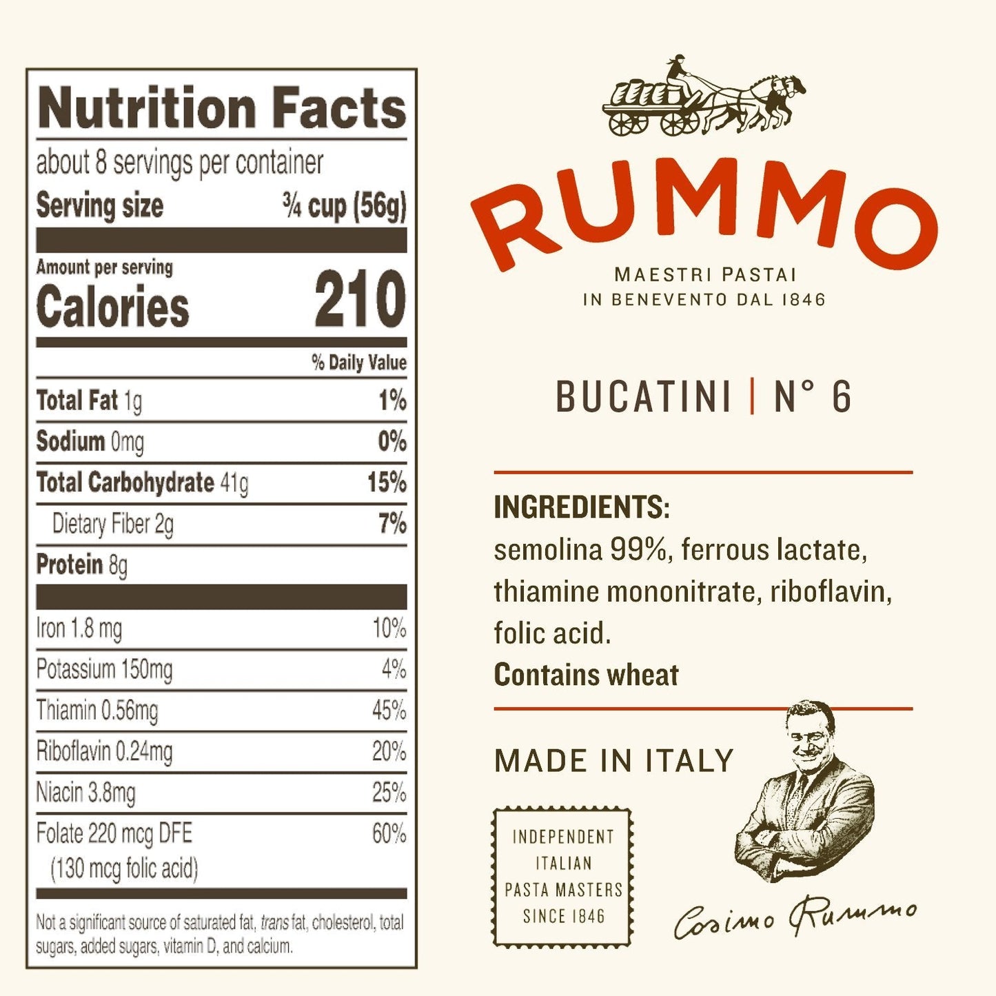 Rummo Bucatini, 1 lb Pasta & Dry Goods Rummo