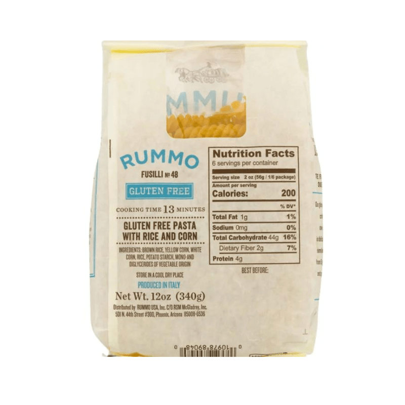 Rummo Gluten Free Fusilli, 12 oz Pasta & Dry Goods Rummo