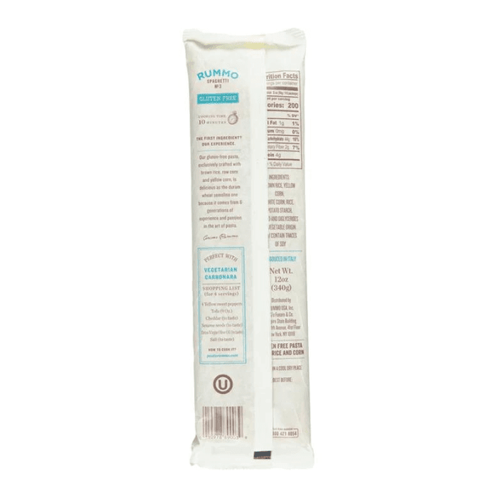 Rummo Gluten Free No. 3 Spaghetti Pasta, 12 oz Pasta & Dry Goods Rummo