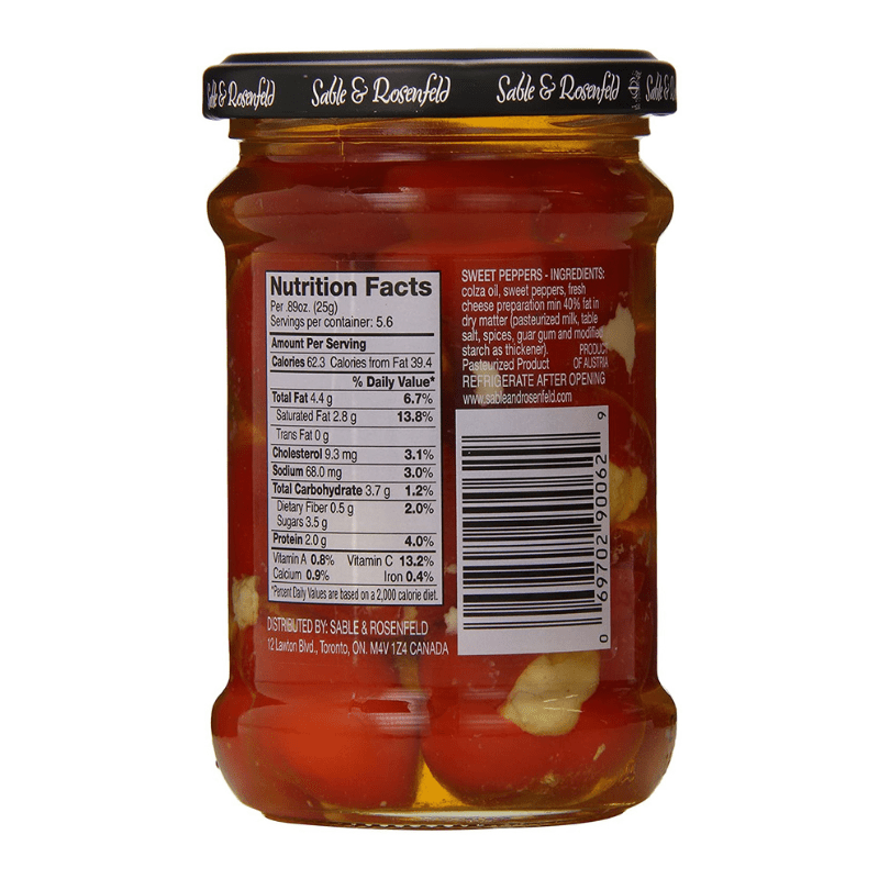 Sable & Rosenfeld Tipsy Tapas Cheese Stuffed Sweet Peppers, 8.8 oz Fruits & Veggies Sable & Rosenfeld