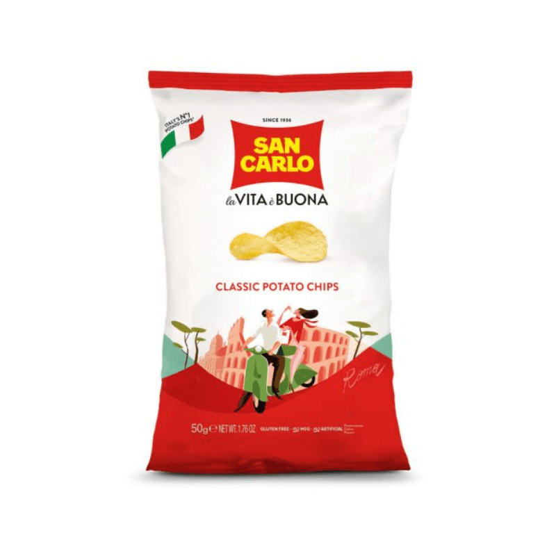 San Carlo Classic Italian Potato Chips, 1.76 oz | 50g Sweets & Snacks San Carlo