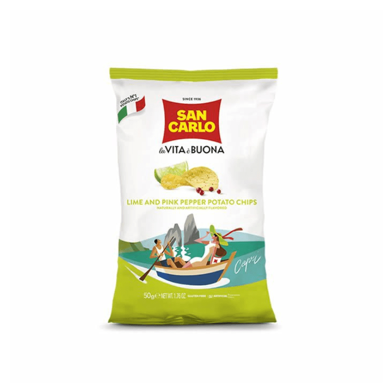San Carlo Lime and Pink Pepper Potato Chips, 1.76 oz Sweets & Snacks San Carlo