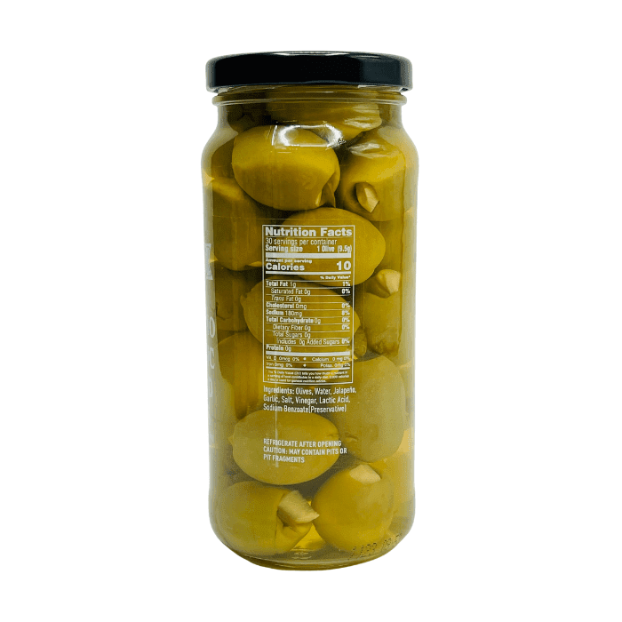 Sanniti Jalapeno & Garlic Stuffed Olives,16 oz Olives & Capers Sanniti