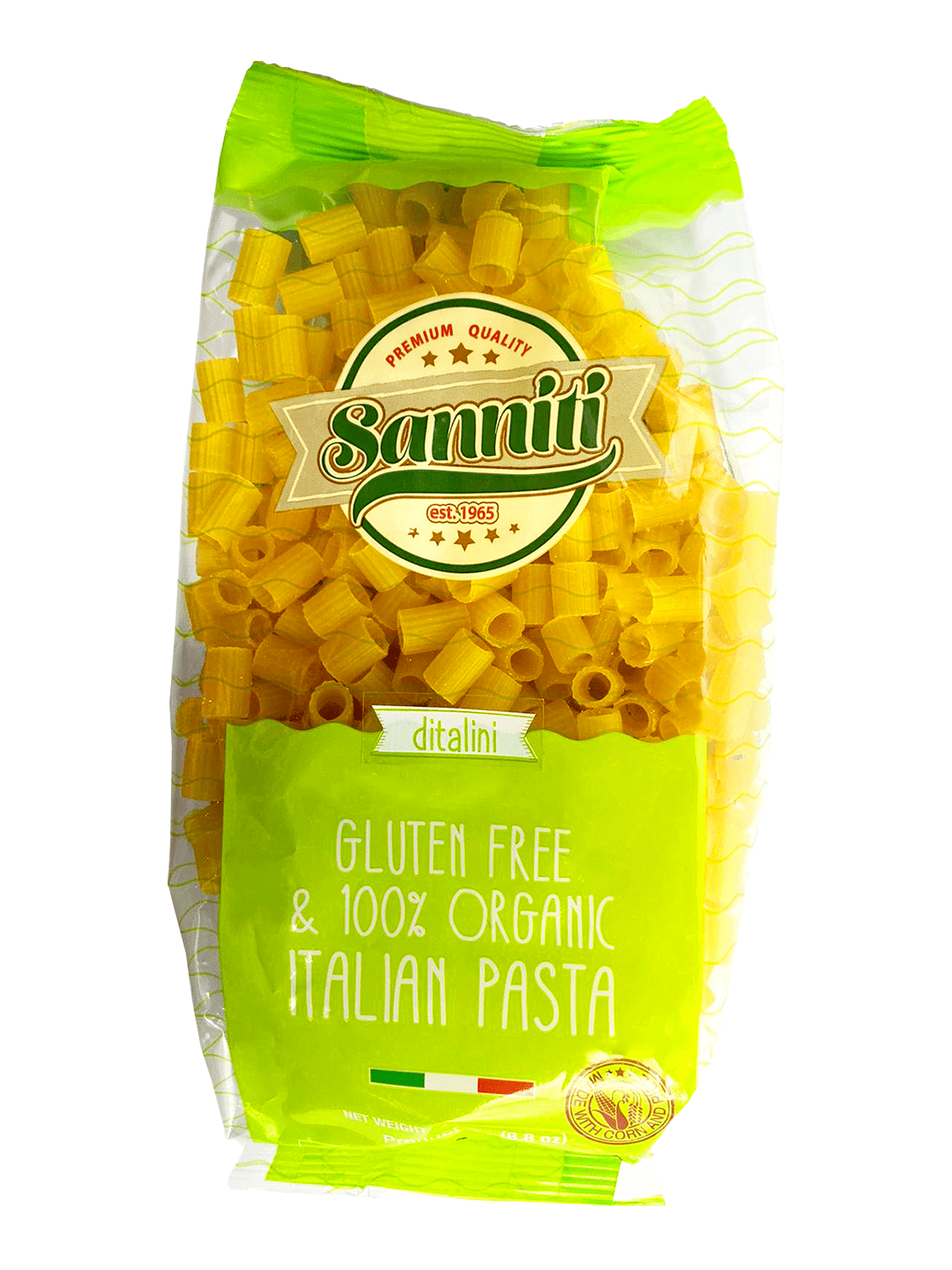 Sanniti Organic Ditalini Gluten Free Pasta, 8.8 oz Pasta & Dry Goods Sanniti