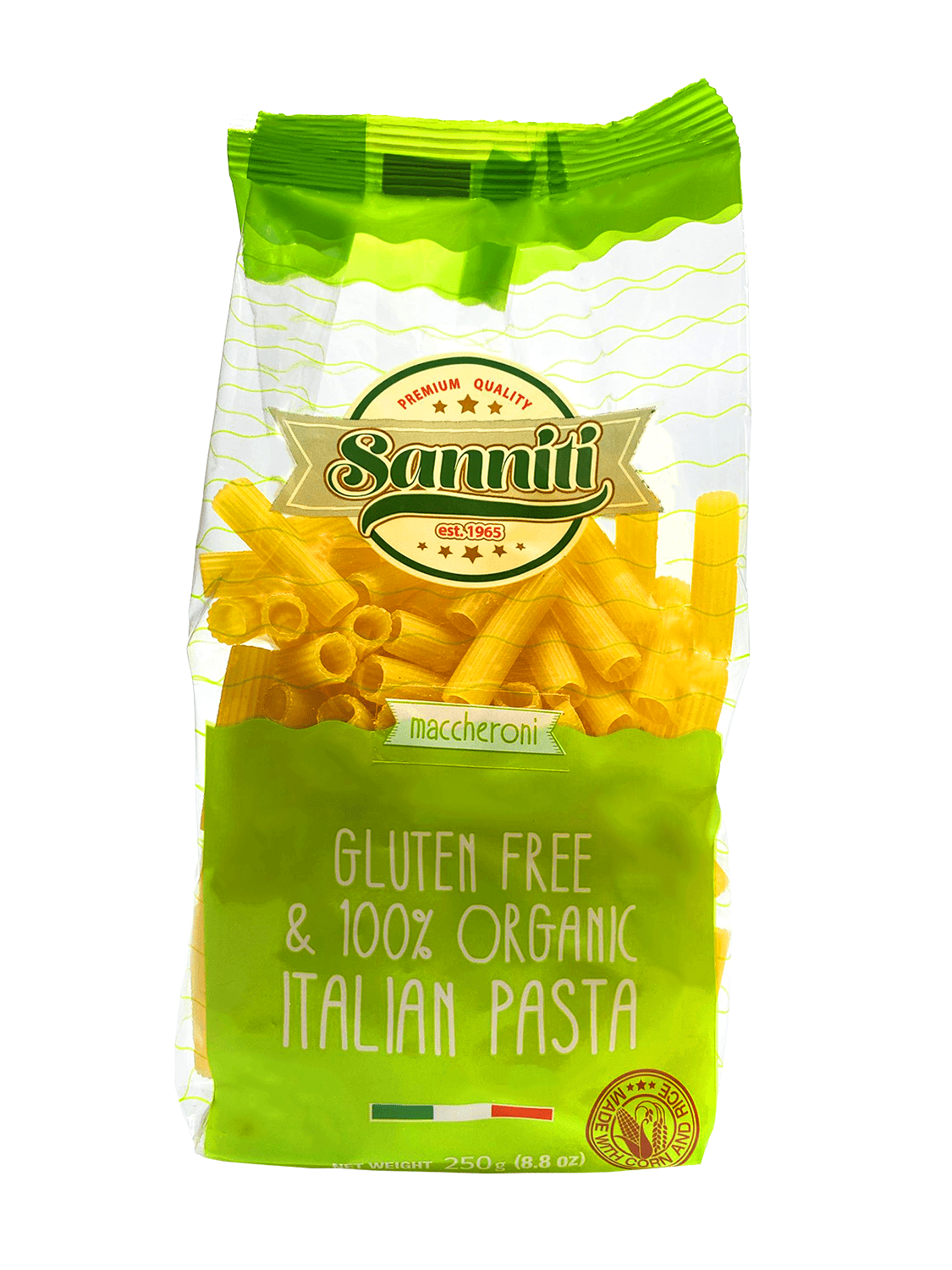 Sanniti Organic Maccheroni Gluten Free Pasta, 8.8 oz Pasta & Dry Goods Sanniti