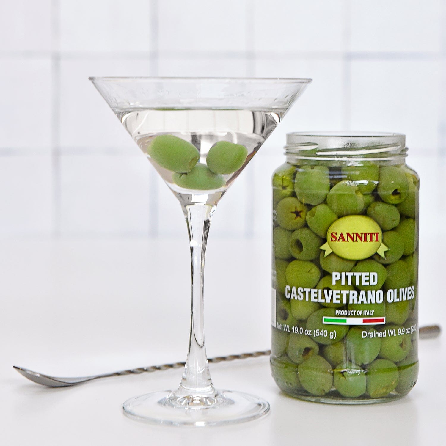 Sanniti Pitted Castelvetrano Olives Jar, 19 oz Olives & Capers Sanniti