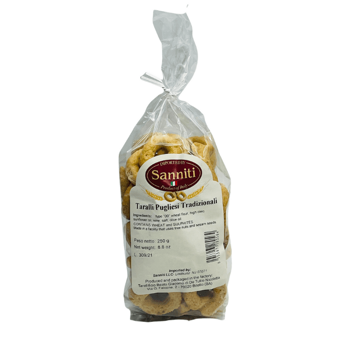 Sanniti Taralli Casarecci, 8.8 oz Sweets & Snacks Sanniti