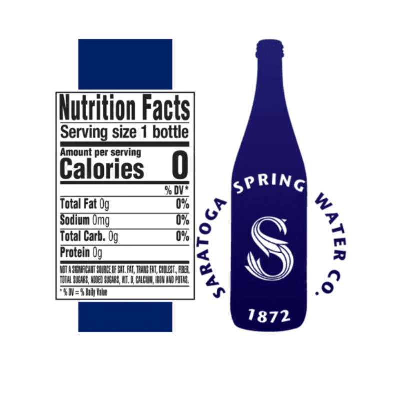 Saratoga Sparkling Water Glass Bottle, 28 oz Beverages Saratoga