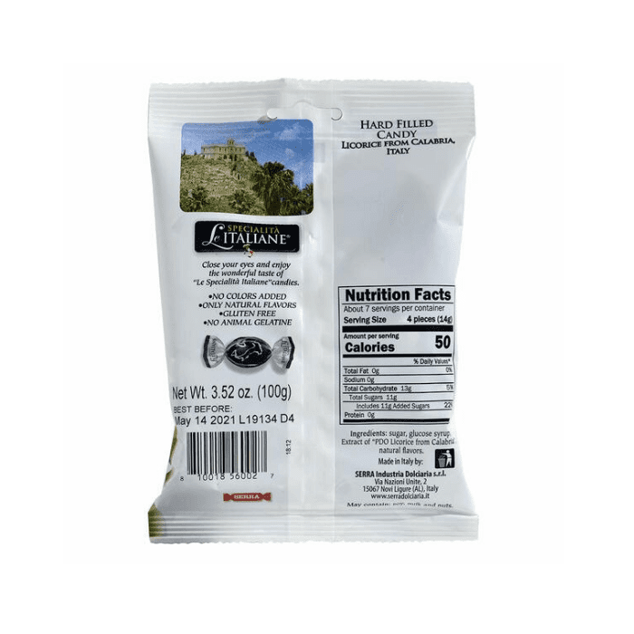 Serra Hard Filled Candy with Licorice from Calabria, 3.52 oz Sweets & Snacks Serra