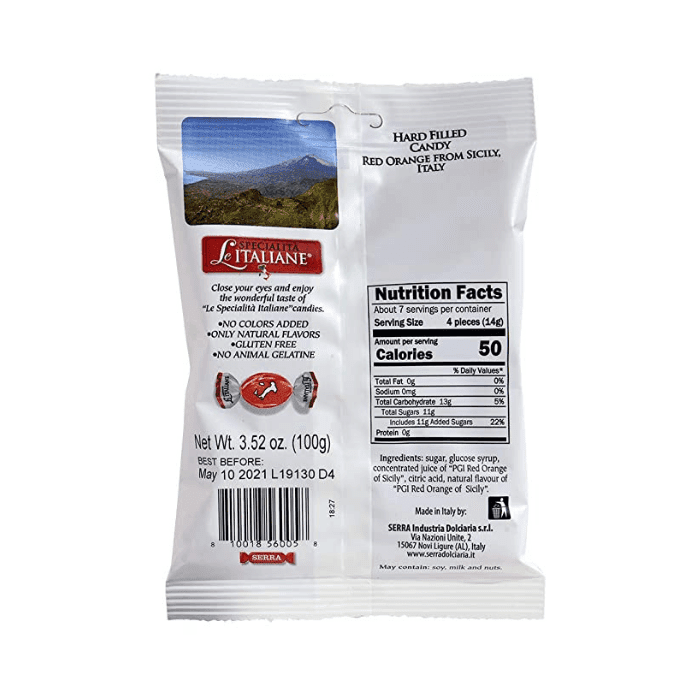 Serra Hard Filled Candy with Orange from Sicily, 3.52 oz Sweets & Snacks Serra