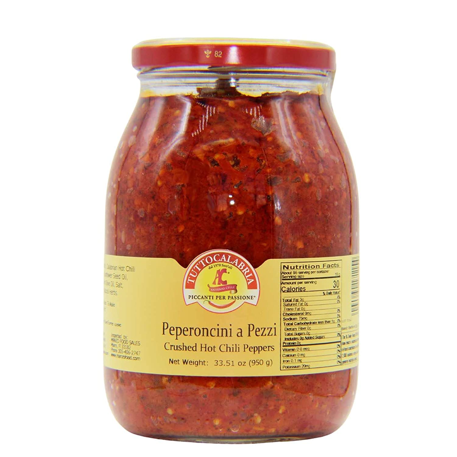 Tutto Calabria Crushed Hot Chili Peppers, 33.5 oz Sauces & Condiments Tutto Calabria