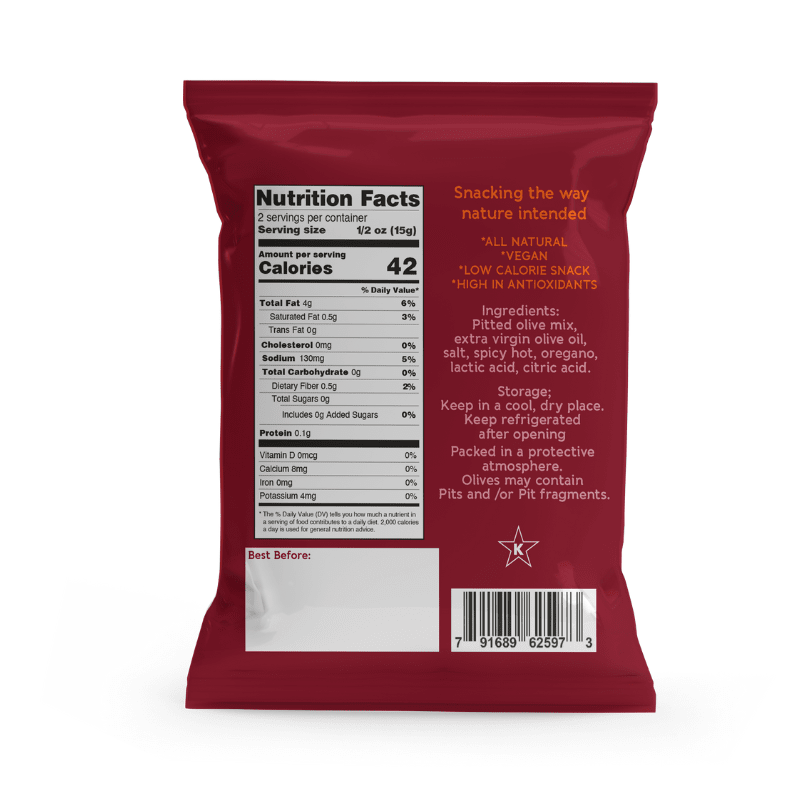 Valesco Chili Pepper and Herbs Pitted Mixed O'lives 2 Snack, 1.1 oz Olives & Capers Valesco