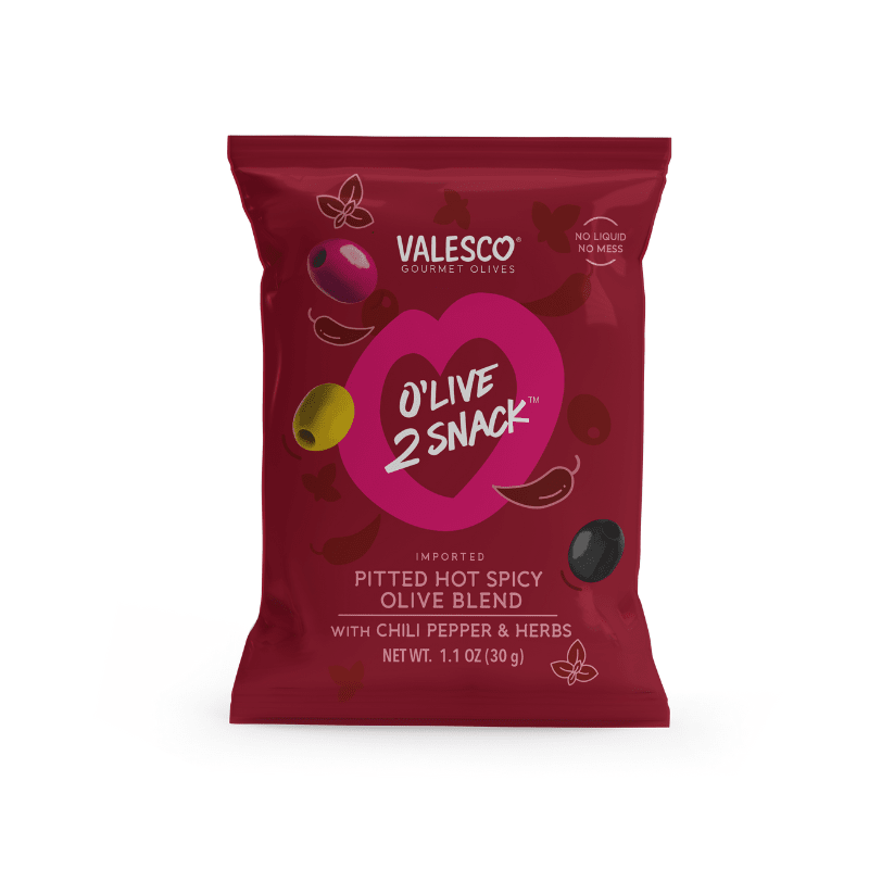 Valesco Chili Pepper and Herbs Pitted Mixed O'lives 2 Snack, 1.1 oz Olives & Capers Valesco
