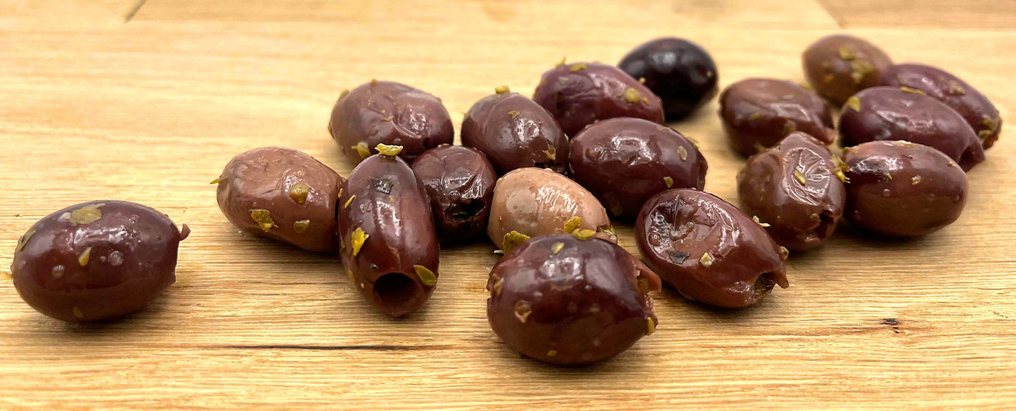 Valesco Oregano and Garlic Pitted Kalamata O'lives 2 Snack, 3 oz Olives & Capers Valesco