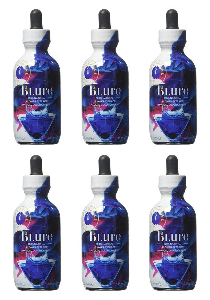 Wild Hibiscus b'lure Butterfly Pea Flower Extract, 3.4 oz Coffee & Beverages Wild Hibiscus Pack of 6