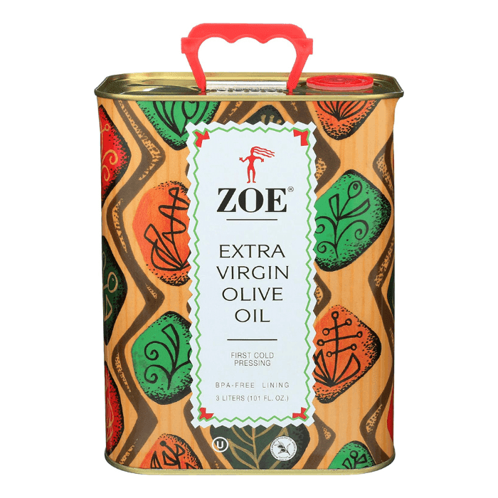 ZOE Extra Virgin Olive Oil in Tin, 101 oz (3 L) Oil & Vinegar Zoe