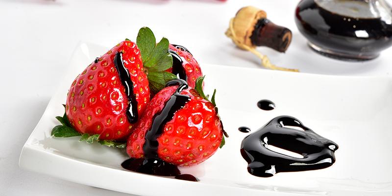 Strawberries with balsamic vinegar