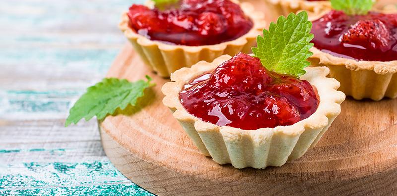 raspberry jam fruit tart
