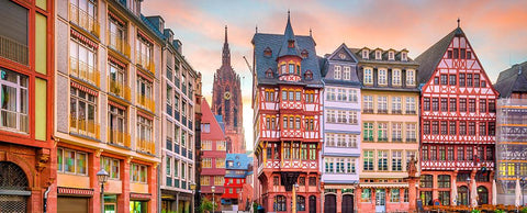 Traditional German buildings in Frankfurt, Germany