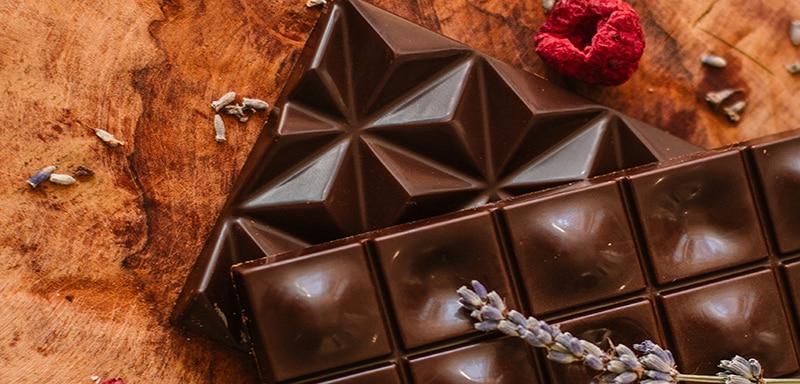 Two bars of gourmet milk chocolate